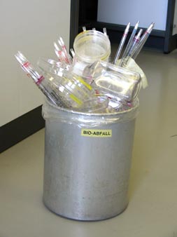 full biowaste container