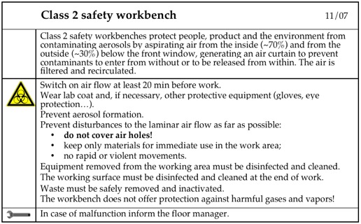laminar flow hood operating instructions